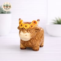 Highland Cow Planter Pot