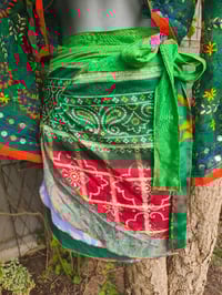 Image 3 of Wrap petal skirt 8-18 uk green waistband