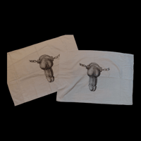Image 1 of penis in cuffs pillowcase pair - simple grey
