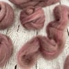 3.3 oz. • Pressed Flowers roving: on Targhee, Rambouillet, Corriedale, Angora