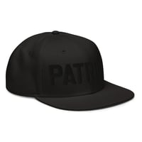 Image 4 of PATRIOT Black on Black Snapback Hat from PatriotsCo.com