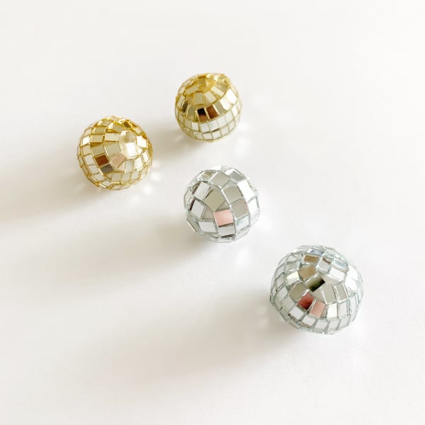 Image of Pair of Mini Disco Balls 