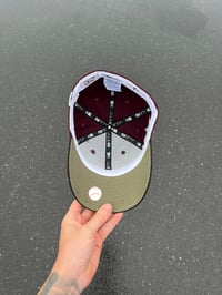 Image 3 of  CORDUROY BRIM BURGUNDY SAN DIEGO PADRES CUSTOM FITTED CAP