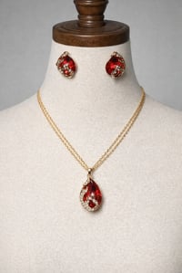 Image 2 of Ladies Rhinestone Quartz Watch & Jewelry Set 