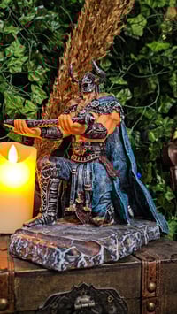 Image 1 of 👑The Armored Kingdom Kneeling Norse Valor Warrior Stand Holder