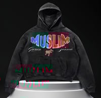 Image 1 of MF3 oversized Muslim acid washed hoodie 