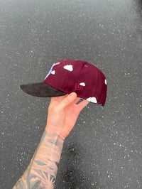 Image 2 of  CORDUROY BRIM BURGUNDY SAN DIEGO PADRES CUSTOM FITTED CAP