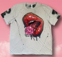 Image 1 of ‘EYE CANDY’ HAND PAINTED T-SHIRT 2XL