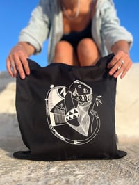 Image 2 of Tote Bag The Kiss: Black - White