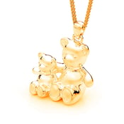 Image of Bears of Hope Pendant (3D) - Large in 9ct Solid Yellow Gold