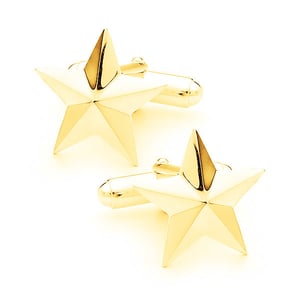 Image of Star Cufflinks - 9ct Solid Yellow Gold