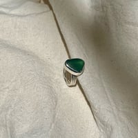 Image 2 of GREEN TREBLE RING (K)