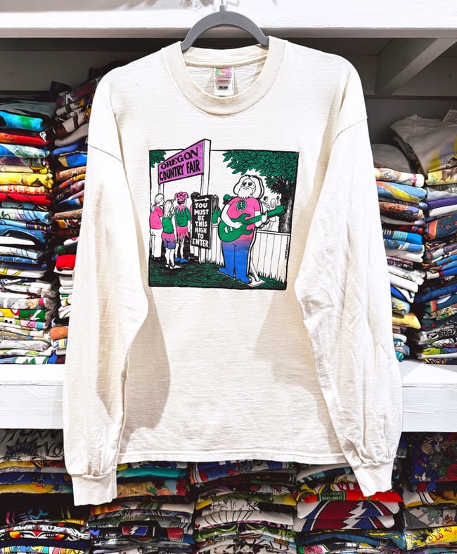 Jerry Garcia 1997 This High Oregon State Fair Longsleeve Shirt - Size XL