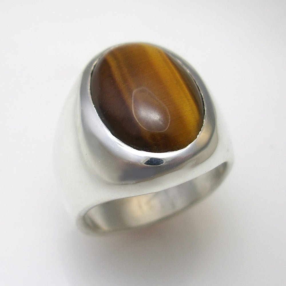 Amazon.com: Genuine Tigers Eye Ring in Antique Brass Real Gemstone Jewelry  for Woman Teens Earthy boho (5.5) : Handmade Products