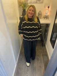 Image 1 of Shimmer Wave Stripe Jumper 