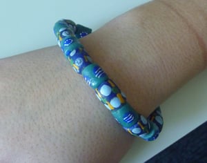 Image of Hand-painted beaded bracelet