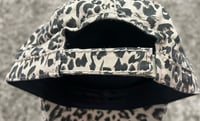 Image 3 of Leather Bill Brown Leopard Cadet Hat Guns