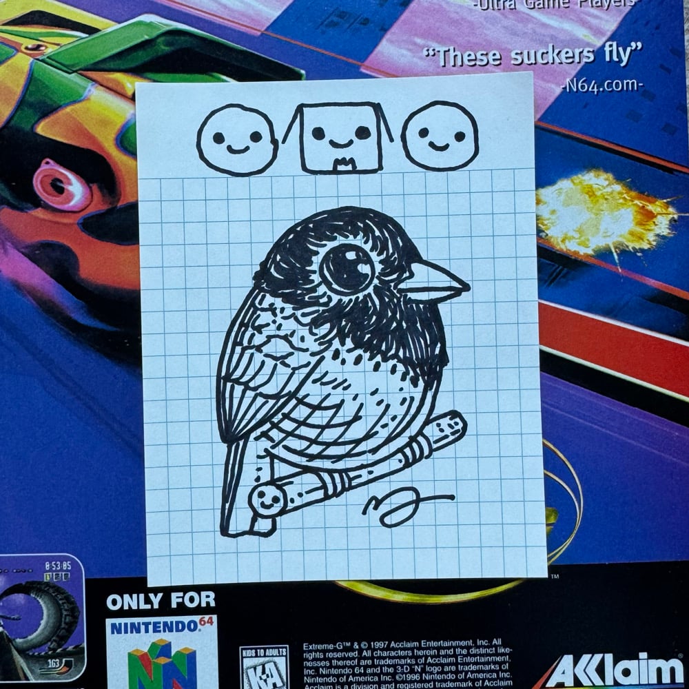 Image of Fat Bird Sharpie Sketch #240