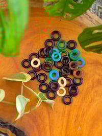Image 1 of Wooden Stackable Beads - Set of 10