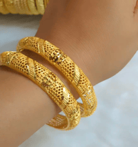Image 3 of 2 Pieces Gold Plated Bangles Set_GPB_1212