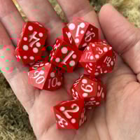 Image 3 of Handmade Mushroom Dice Set | Set 2 White Ink