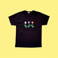 Image 2 of Appliqué Black T-shirts