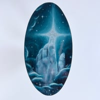 Image 1 of "find your light" glitter effect artwork sticker 