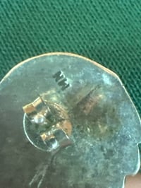 Image 4 of Leaf with turquoise post earrings 