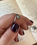 Superbe bague serpent argent 925 et zircons verts, vintage, taille ajustable!