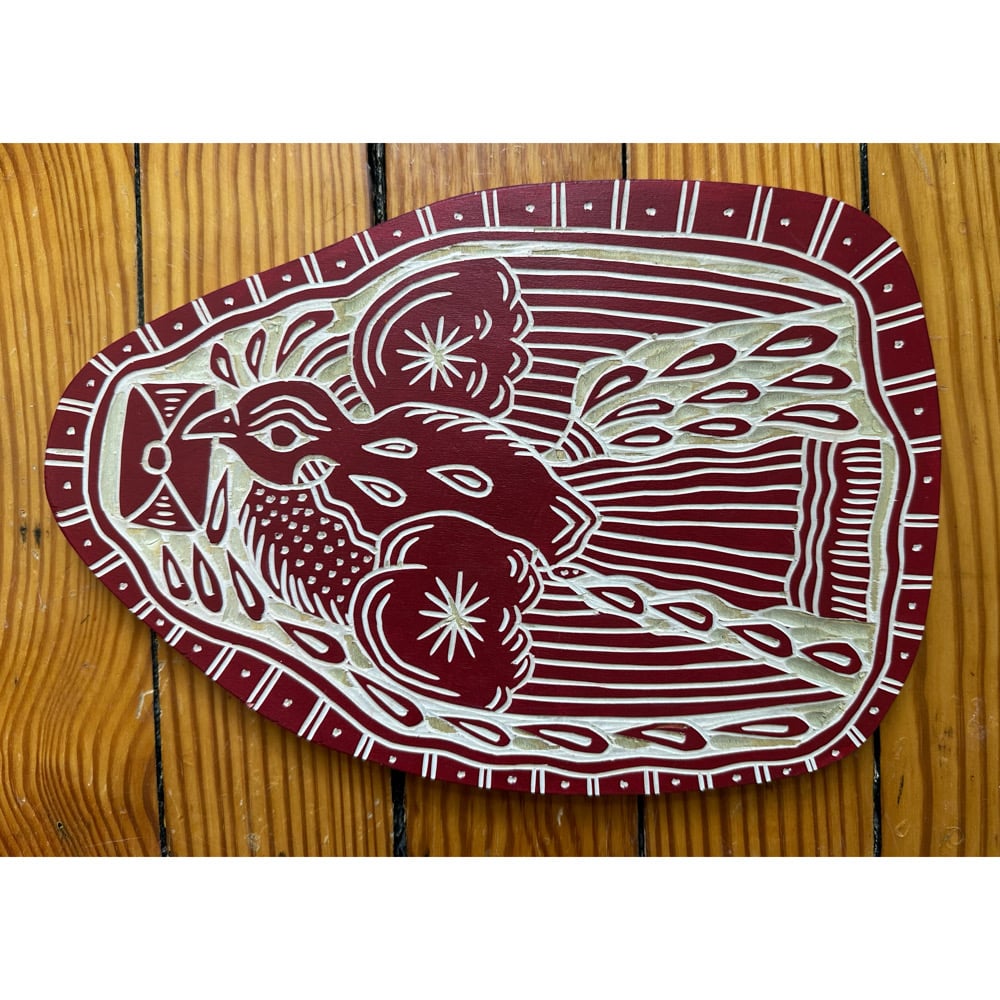 Image of Deep Red Letter Bird