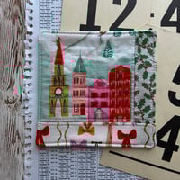 Image 3 of “Sleigh Bells Ring” Scrappy Quilted Coaster