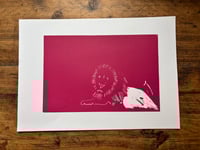 Image 2 of Lion Print Linocut Lino print