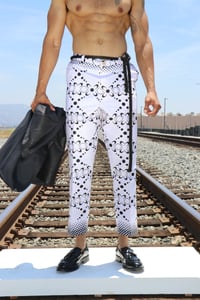 Image 4 of The sikani tux pants- blk/wht 