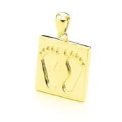 Image of Baby Feet - Classic Small Pendant in 9ct Solid Yellow Gold
