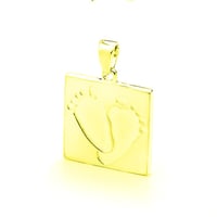Baby Feet - Elegant Small Pendant in 9ct Solid Yellow Gold