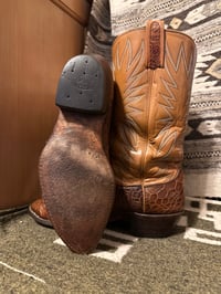 Image 4 of Vintage Pre-Ban Dan Post Sea Turtle Cowboy Boots – Size 9B