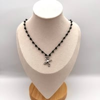 Image 2 of Black & Green Frog Necklace