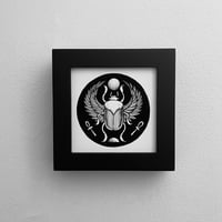 Egyptian scarab beetle print