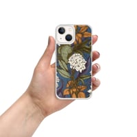 Image 16 of Art Nouveau Inspired Blue, Orange and White Boho Hippie Floral Sketch Clear Case for iPhone®