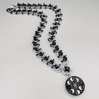 Image 2 of Moon Phases Kinetics + Crystal Chainmaille Necklace