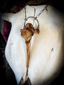 Citrine & Quartz - Deer Vertebra Necklace 