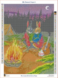 Image 3 of Firelight Full Size Diamond Painting by Hannah Spiegleman 