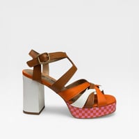 Image 6 of FLY LONDON ETIR WHITE/ORANGE MULTI