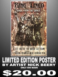 Image of Limited Edition Bang Tango Poster (500 prints) by Artist "Nick Beery" aka The Beery Method