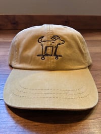 Image 1 of Dog Skateboarding Dad Hat - Yellow