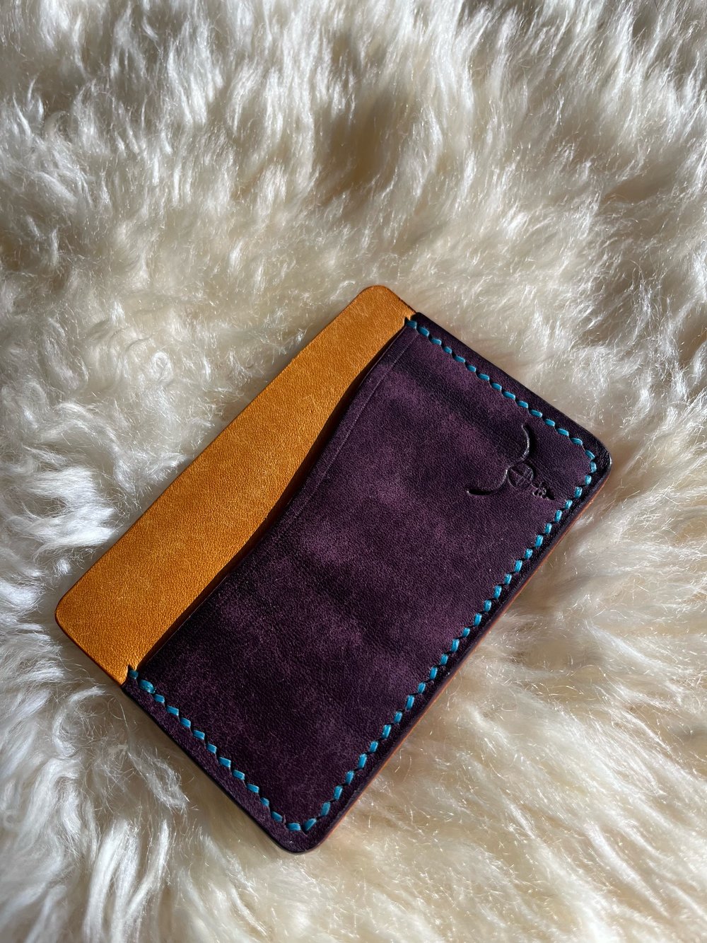 Image of Violet 2-tone Pueblo Horizontal Cardholder