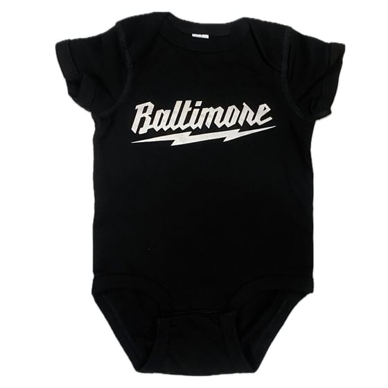 Image of Baltimore Bolt Onesie Black (free shipping)