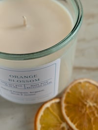 Image 3 of RECYCLED GLASS - ORANGE BLOSSOM SOY WAX CANDLE