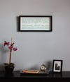 4 Generation Lineage Couple Family Tree 19¾"x9" with sans serif
