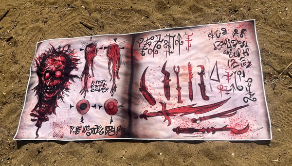 Image of “TOWEL OF THE DEAD” BEACH TOWEL 